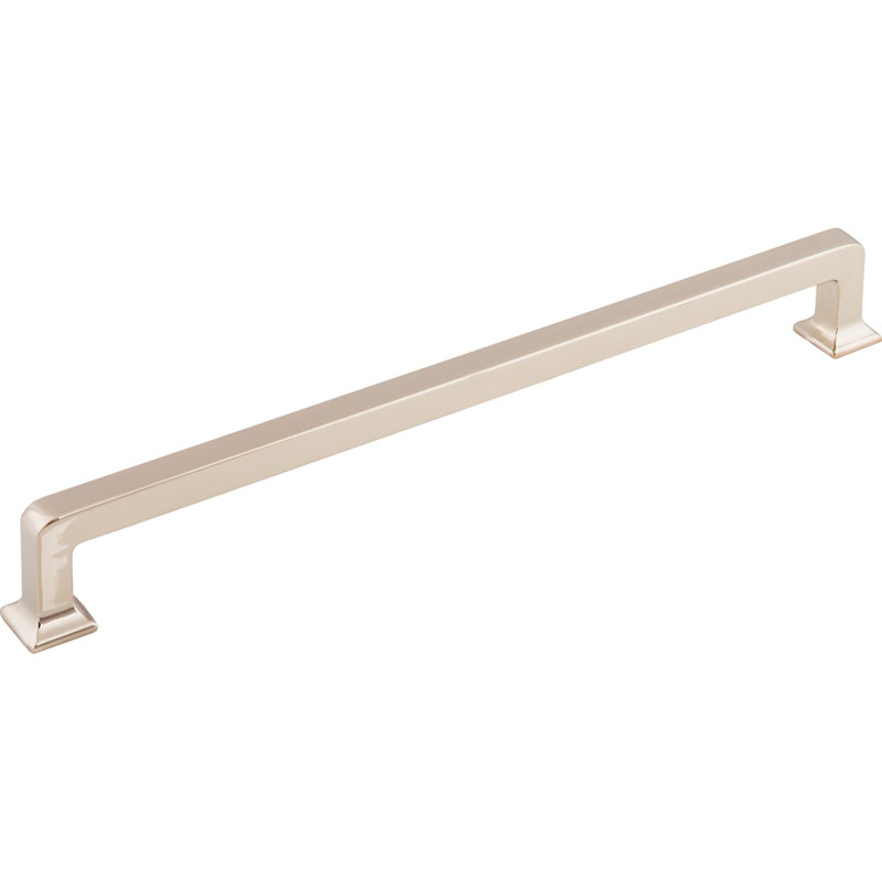 Ascendra 12" Center to Center Bar Pull, Polished Nickel, 9" Center to Center Bar