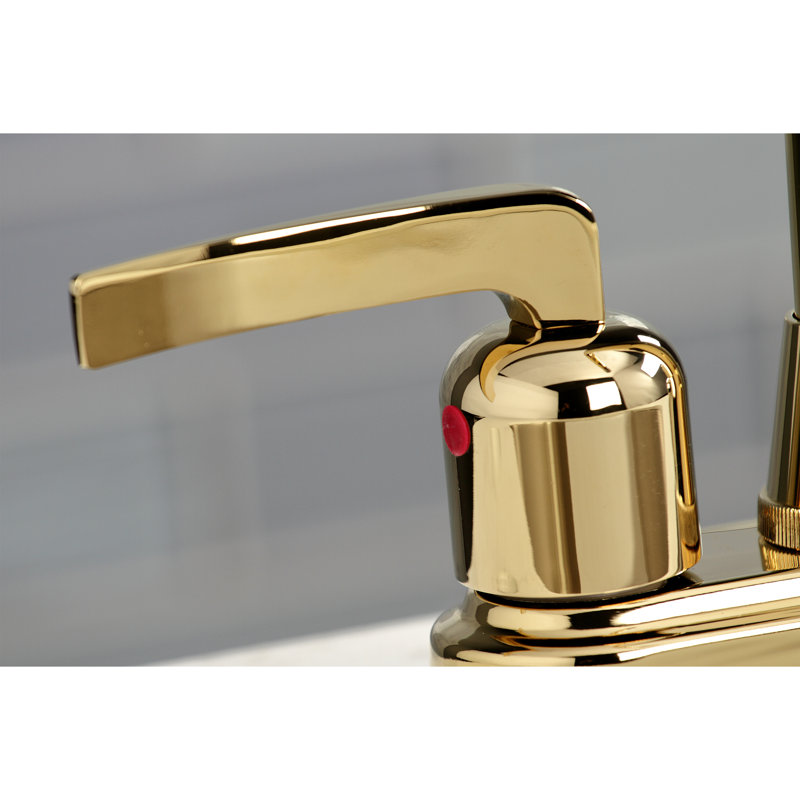 Kingston Brass Centurion Two-Handle 2-Hole Deck Mount Bar Faucet, Polished Brass