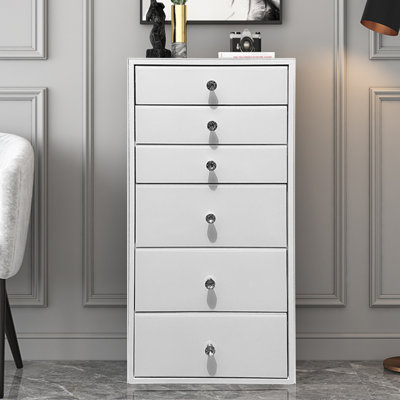 Commode à miroir blanche pour la lingerie