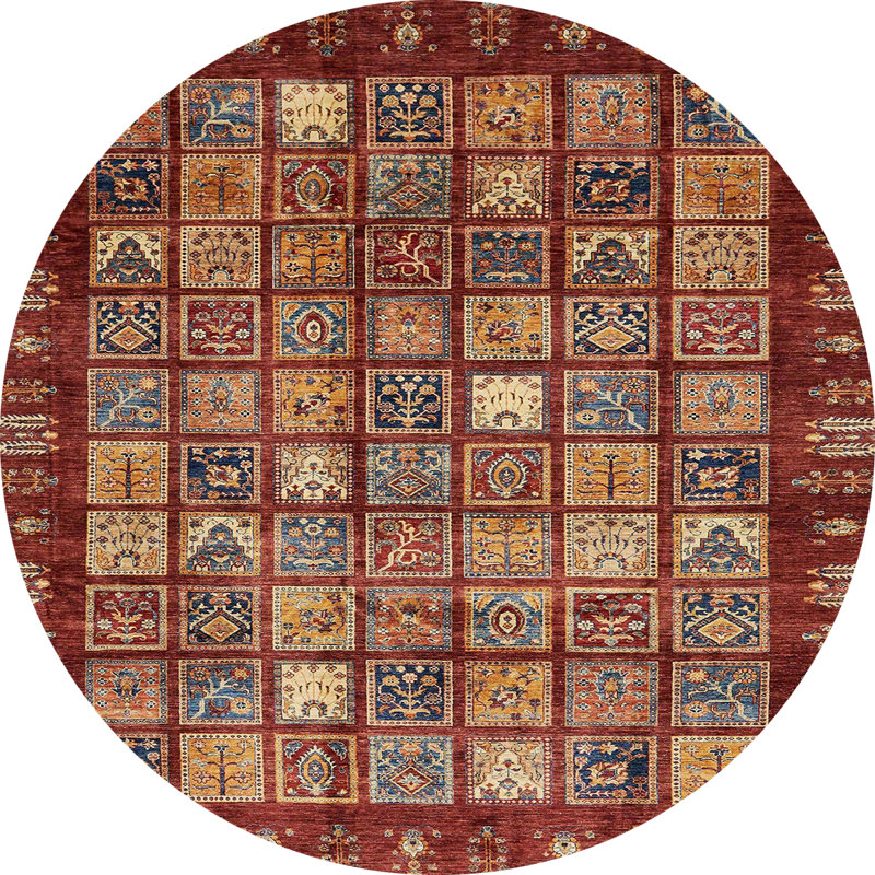 Abstract Indoor Rug, Round 7'