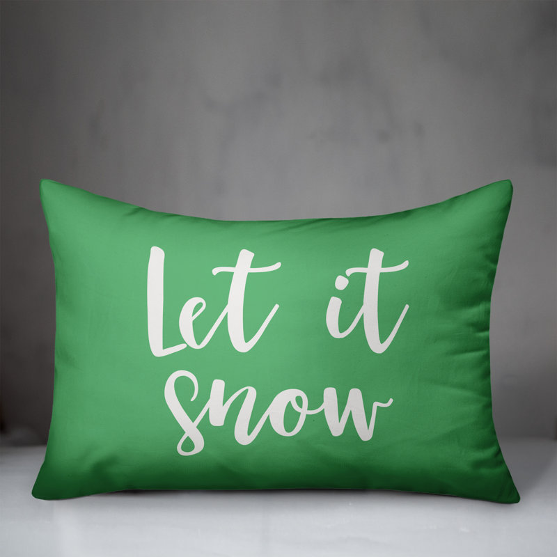  Coussin Let it Snow, Vert clair