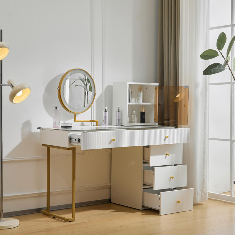 Bahiyah Dressing Table with Mirror