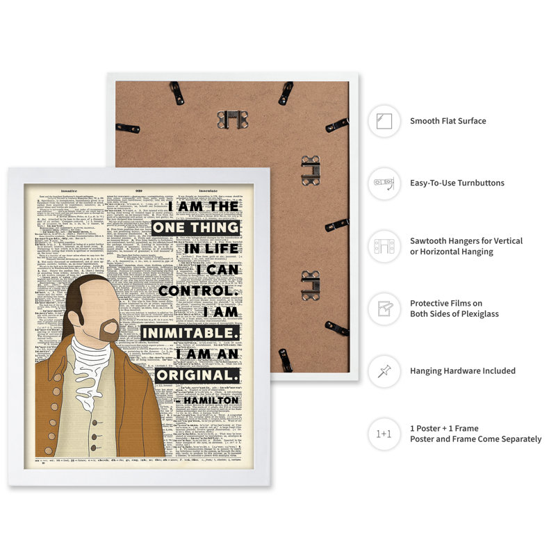 I Am An Original No2, Poster, 12"H x 16"W, White Framed