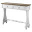 Console 2 tiroirs blanc antique