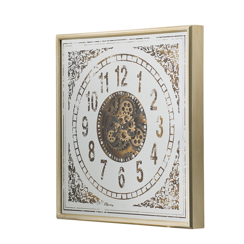 Horloge murale en bois manufacturé