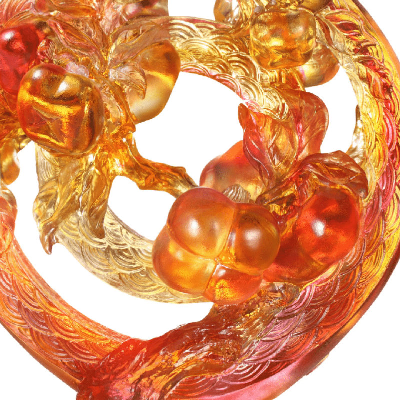 LIULI Crystal, Persimmons Sculpture | Fresh Delights