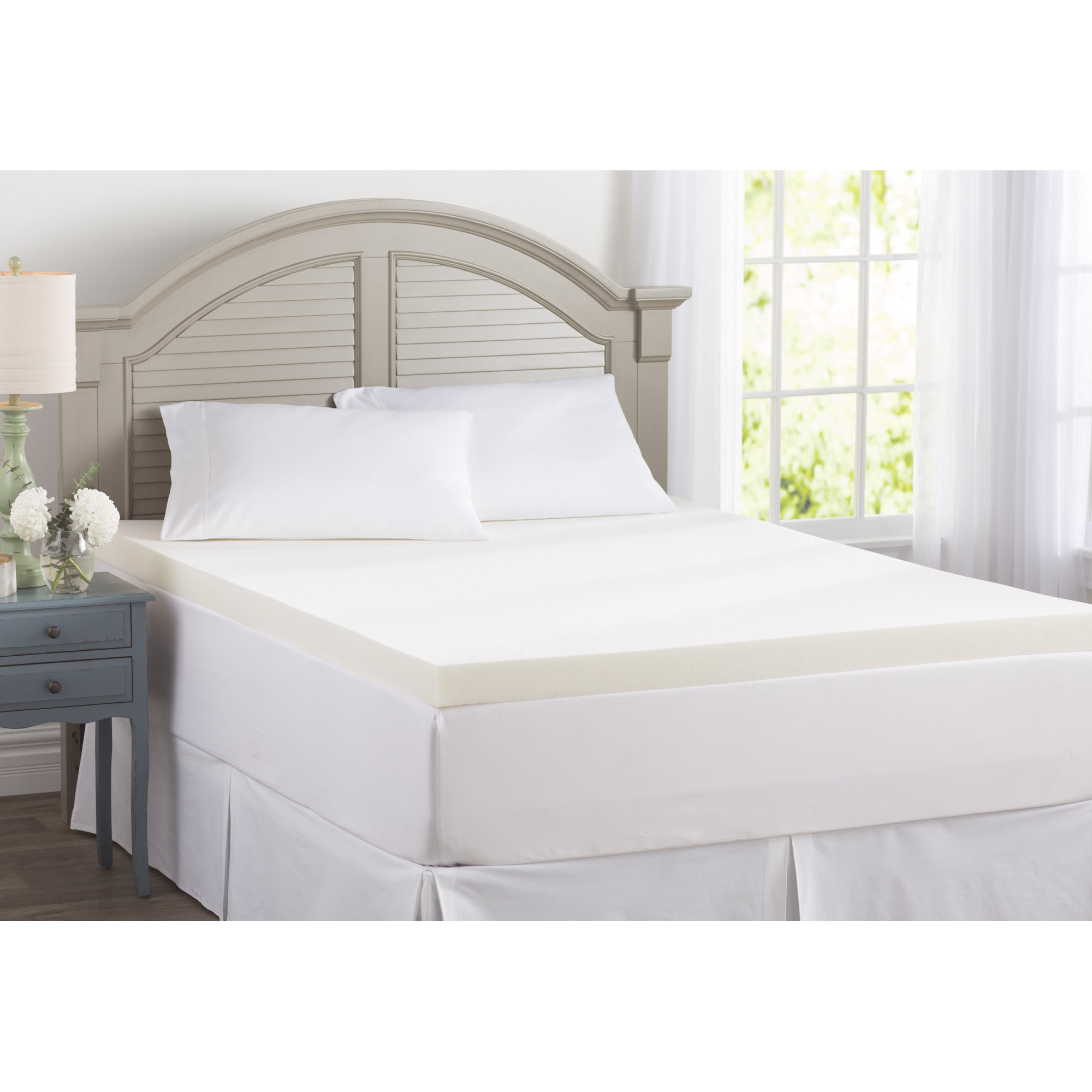 Inez Memory Foam Mattress Topper, Queen, 3"