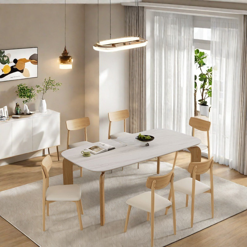 Stable Table Sets with Comfortable Space., 29.53" H x 55.12" L x 31.5" W, 7