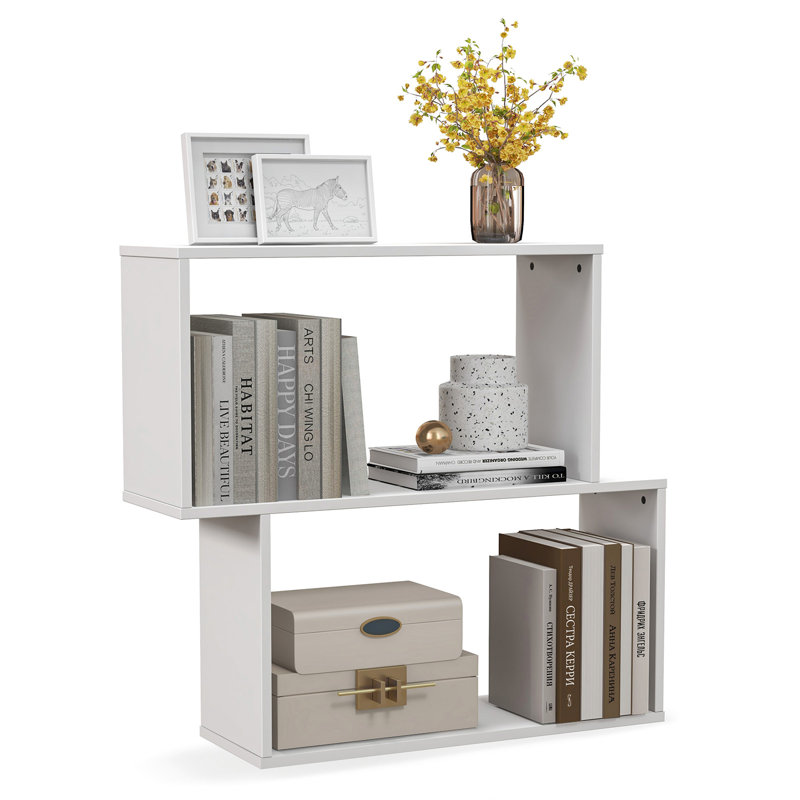 Breazae 64 cm H x 70 cm W Geometric Bookcase