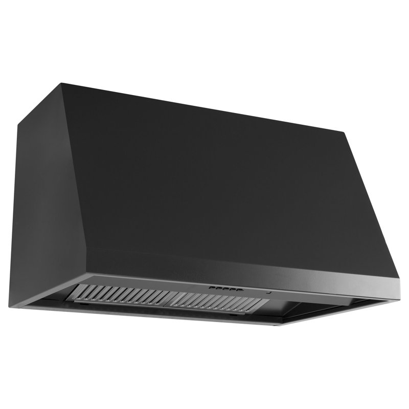 36" Commercial Style Hood, Matte Black, 30"