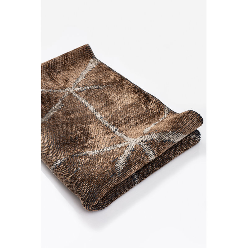 Rapture Brown/Gray Geometric Luxury Area Rug, Rectangle 7'10" x 11'2"