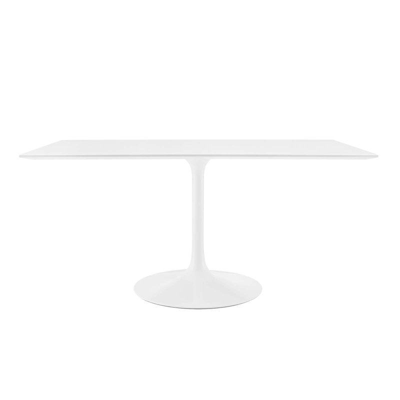 Lippa Rectangle Dining Table, White, 28.5"H x 35.5"L x 35.5"W