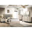 Lit pour grand lit de style classique, crème, tête de lit grise, structure en bois de couleur crème transitionnelle, bois d'hévéa-1991810025