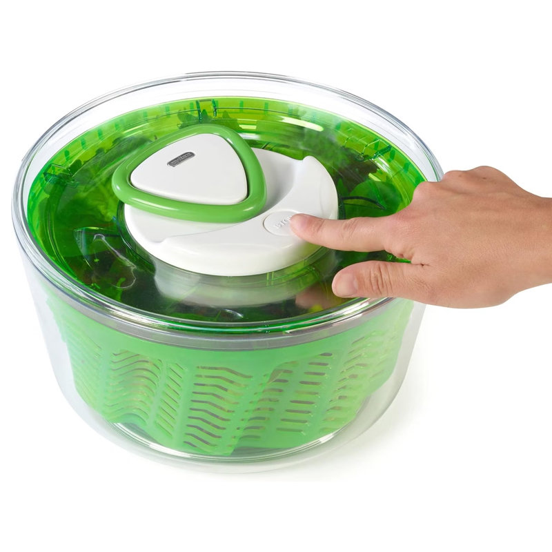 Zyliss Easy Spin 2 Salad Spinner 3.5L Small - Clear/Green, 21.5cm