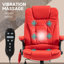 Fauteuil de bureau à massage à haut dossier avec 6 points de vibration-122061100-111865023