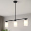 Luminaire suspendu pour îlot de cuisine moderne avec abat-jour en verre de 31,5 po Delvin Delmo-641131864
