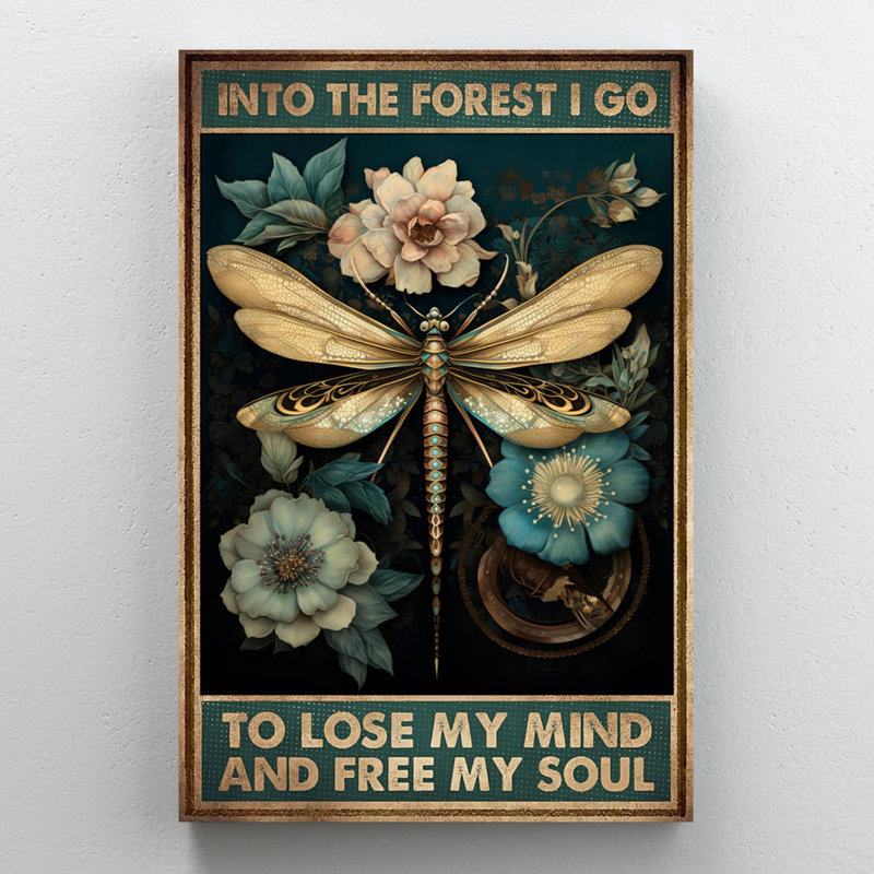 " Dragonfly Into The Forest 1 ", 36" H x 24" W x 1.25" D