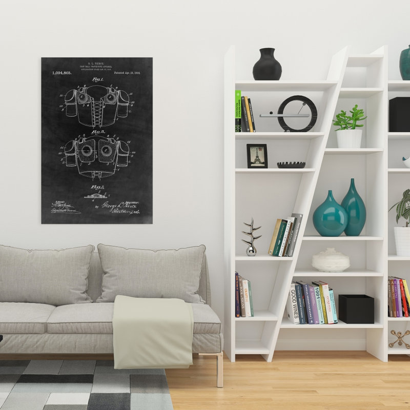 Football Protective Apparel Plan Canvas - Home Decor