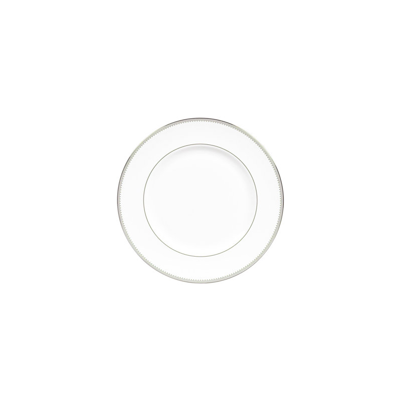 Grosgrain White Porcelain Bread and Butter Plate
