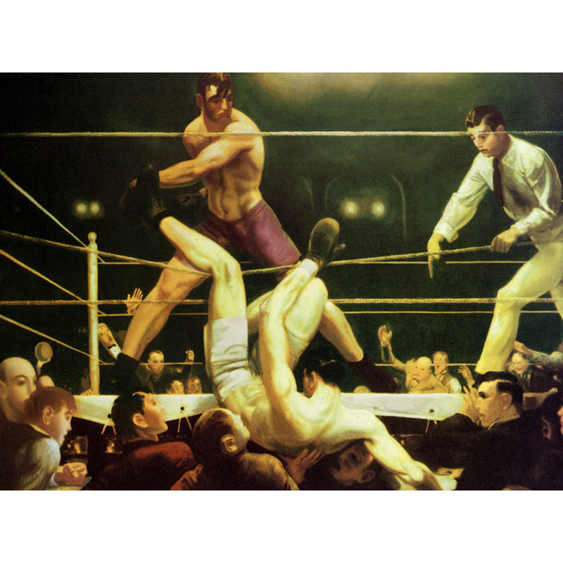 Jack Dempsey et Firpo, H 18 po x l 24 po