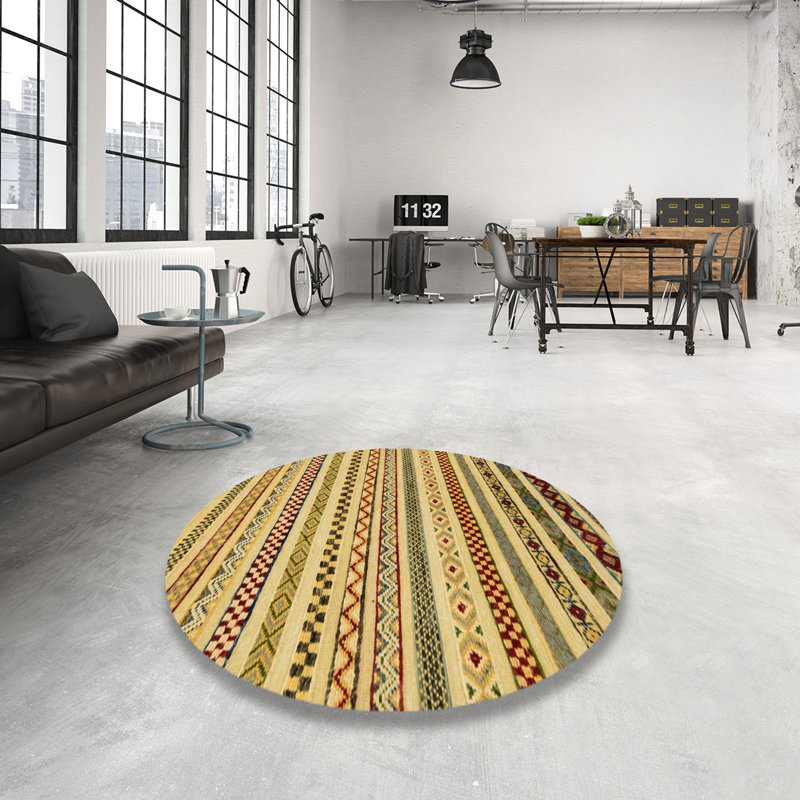Abstract Indoor Rug, Round 6'