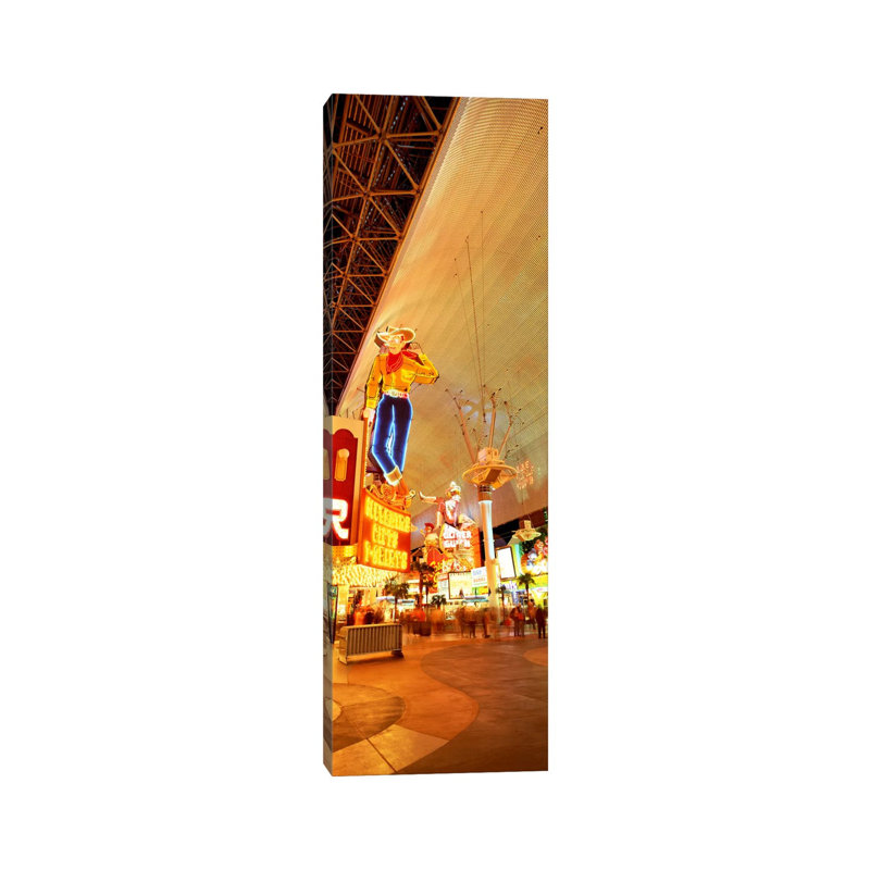 Fremont Street Downtown Las Vegas - Wrapped Canvas Print, 30.48 cm H x 91.44 cm W x 1.91 cm D