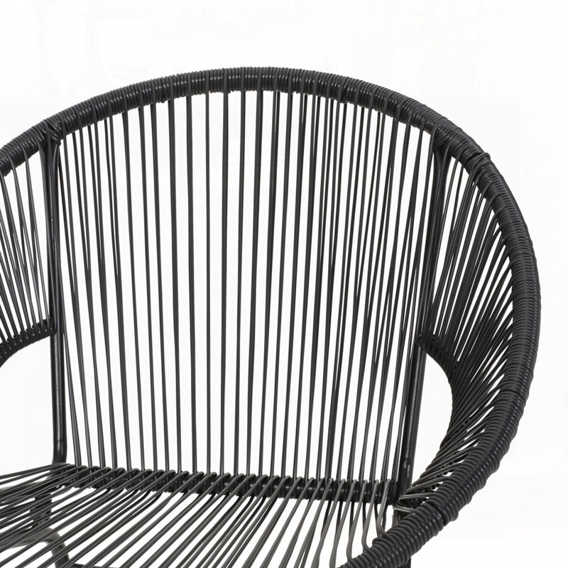 Ensemble de 2 chaises d'extérieur, Noir