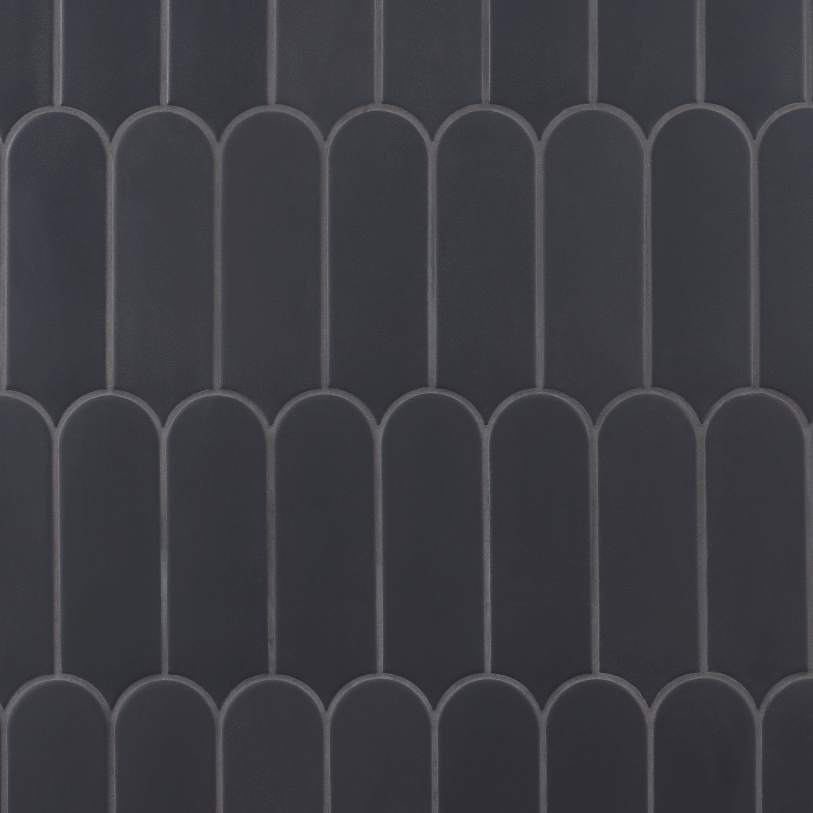 Airy 2.83 in. x 7.67 in. Fishscale Matte Ceramic Wall Tile (5.15 Sq. Ft. / Case), Charcoal