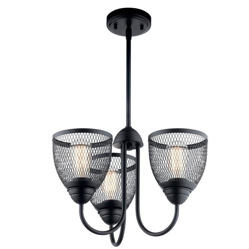 Voclain 3 - Light Classic / Traditional Chandelier, Black