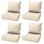Ensemble de 6,5 po de coussins de remplacement pour l'extérieur, siège / dossier à assise profonde, l 24 po x P 24 po, ensemble de 4