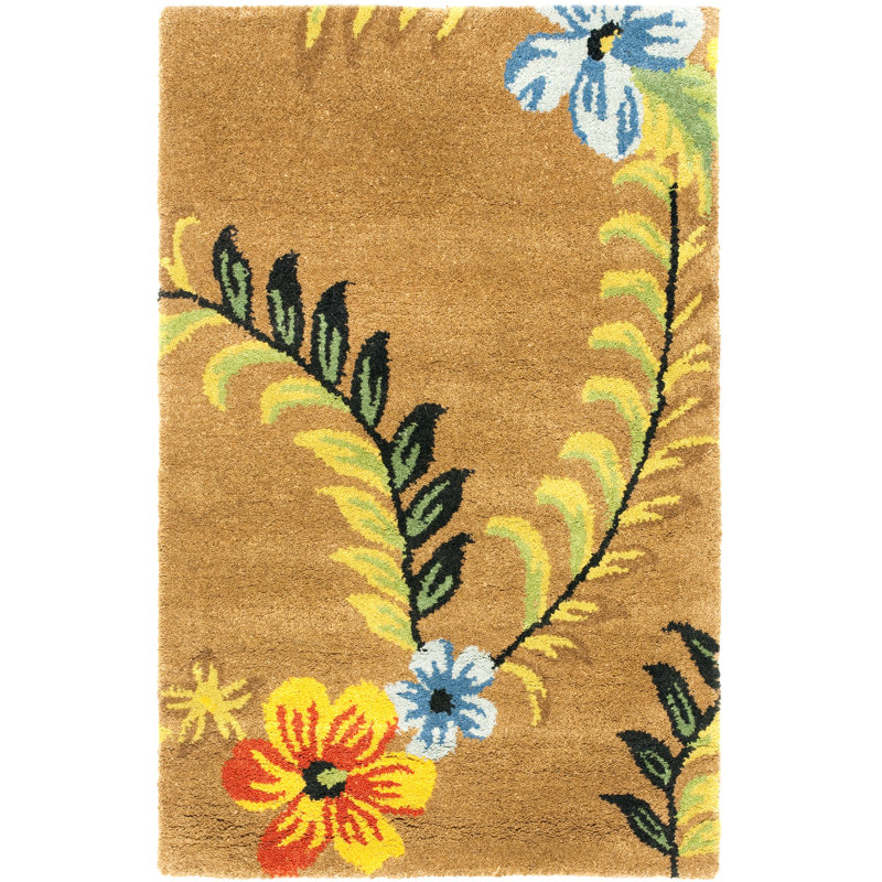 Tapis brun en laine touffeté à la main Chanler, Rectangle 2 pi x 3 pi