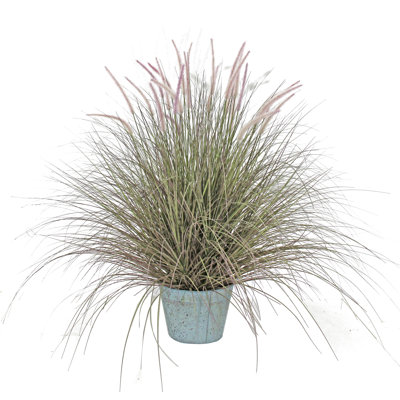 Faux Foliage Grass in Metal Pot
