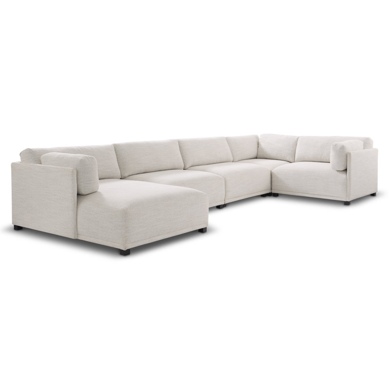 Bernhardt Parker 5-Piece Left Facing Fabric Sectional, Left Hand Facing