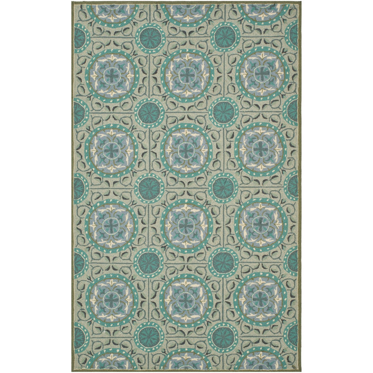 Childers Hand Hooked Performance Geometric Rug
