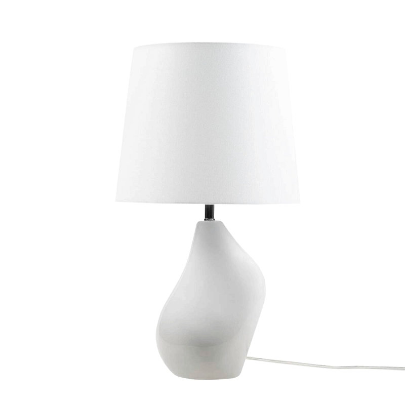 Lampe de table asymétrique en céramique grise voir ci-dessous