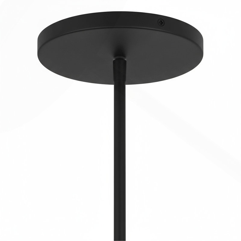 Luminaire suspendu noir à DEL 24 po de diamètre intégré