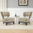 2-Pieces Subtle Abstract Textured Fabric Accent Chair-123044705