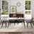 62.99" Modern Artificial Stone White Pandora Straight Edge Dark Grey Metal Leg Dining Table-Can Accommodate 6 People(Dining Table Only)-5840892