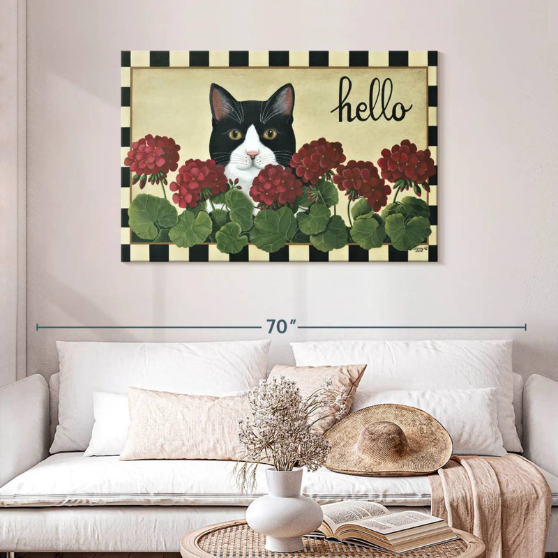 Brampt Cat Hello, 30" H x 45" W