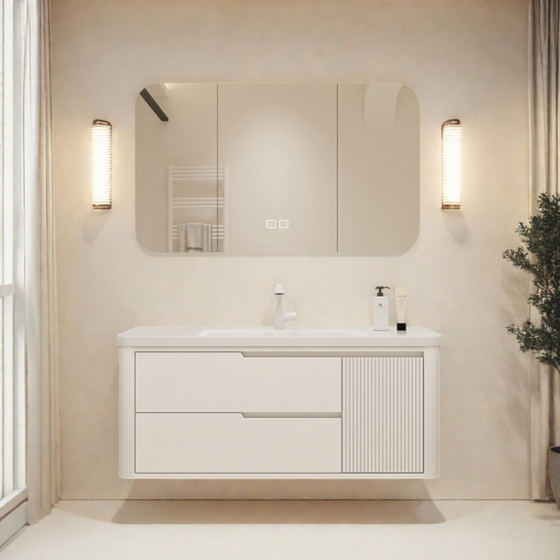 Modern cream style bathroom cabinet, Cream