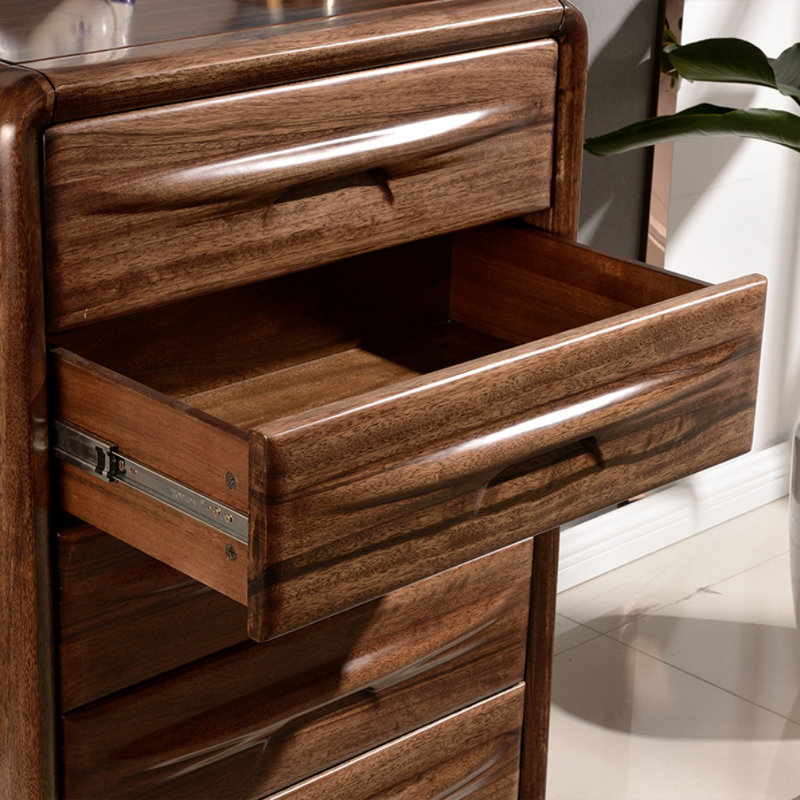 Commode d'appoint moderne simple en noyer noir