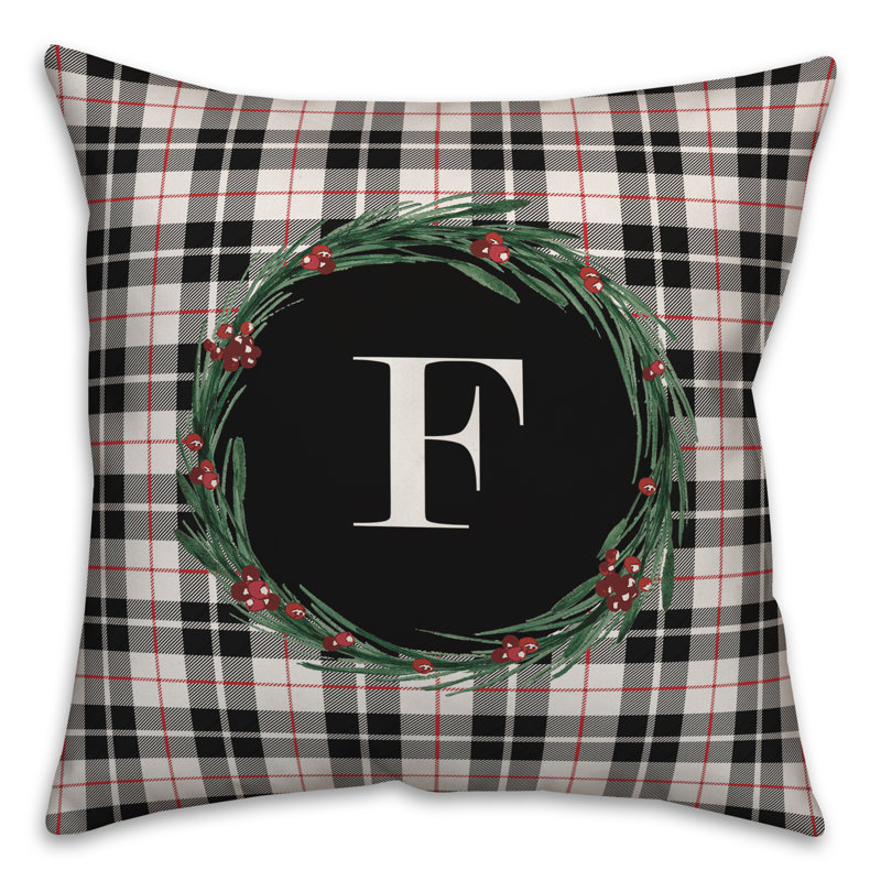 Checkered Throw Pillow, F