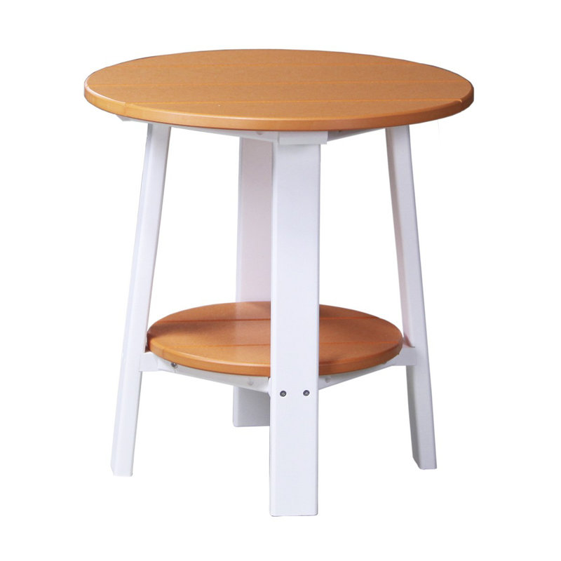Table d’appoint en plastique Azhineh, Bleu Aruba, Noir, 28" H x 21" W x 21" D