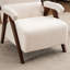 Chaise d'appoint rembourrée de style Mid-Century avec pieds en bois massif-1082468180