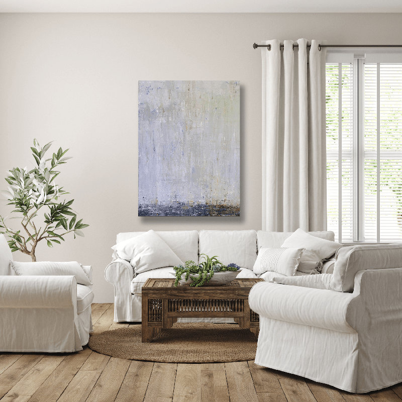 Blue Rain II Print by John Beard, 40" H x 30" W x 1.5" D, Wrapped Canvas