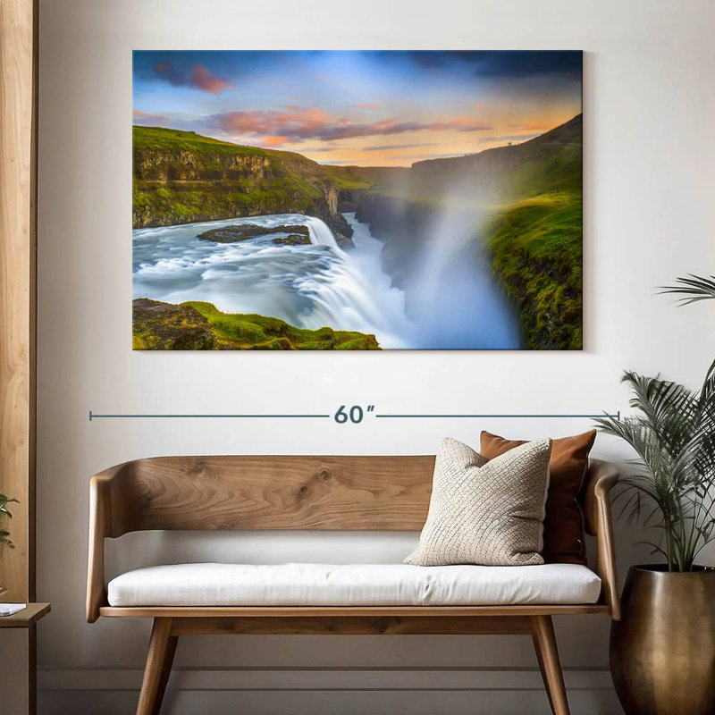 Cascade Alvord Gullfoss, H 34 po x l 51 po