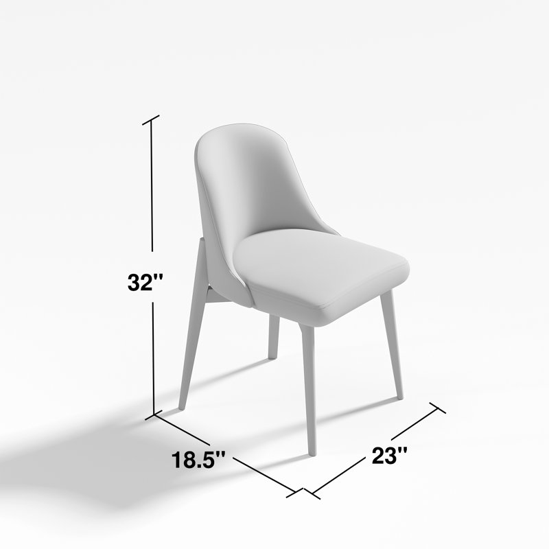 Chaise rembourrée en bois massif Arline