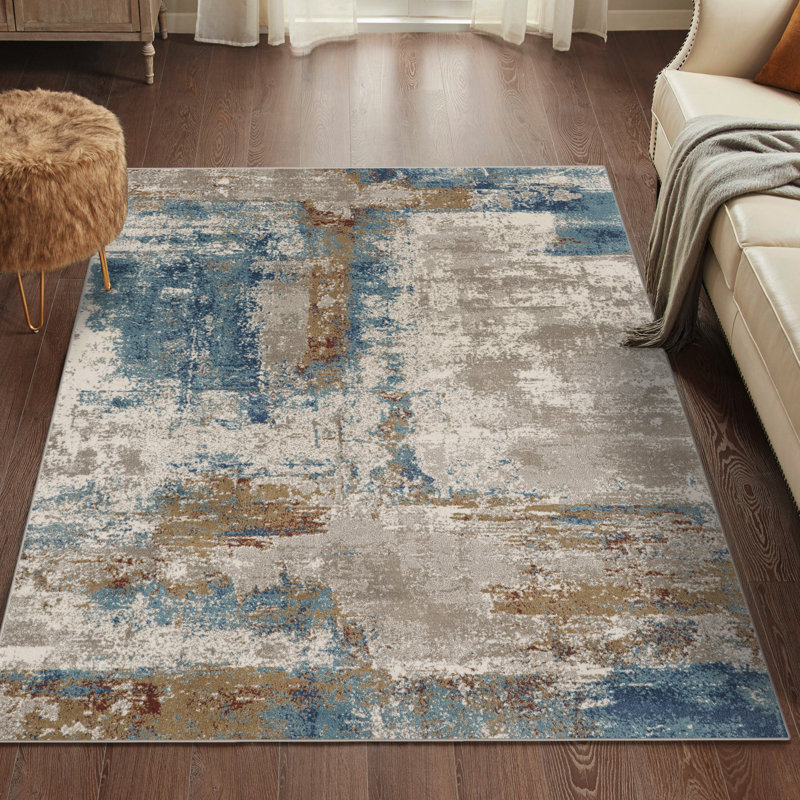 Sedef Abstract Indoor Rug, Rectangle 2' x 3'