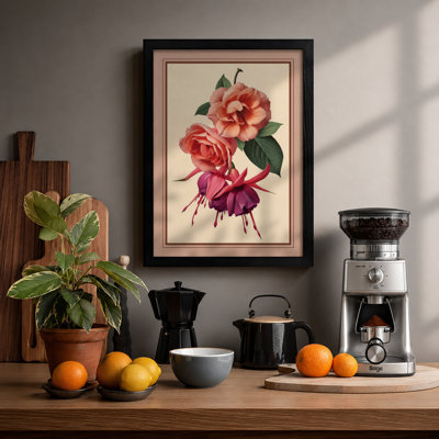 Study in Pink Botanical - Framed Print