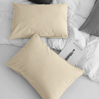 Aspire Homeware Super Soft & Breathable Microfiber Dyed Pillowcase (Pack Of 2)
